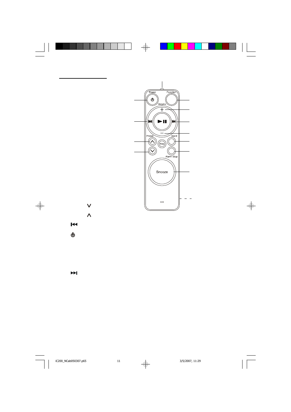 Remote control | Emerson Radio iC200BK User Manual | Page 12 / 48