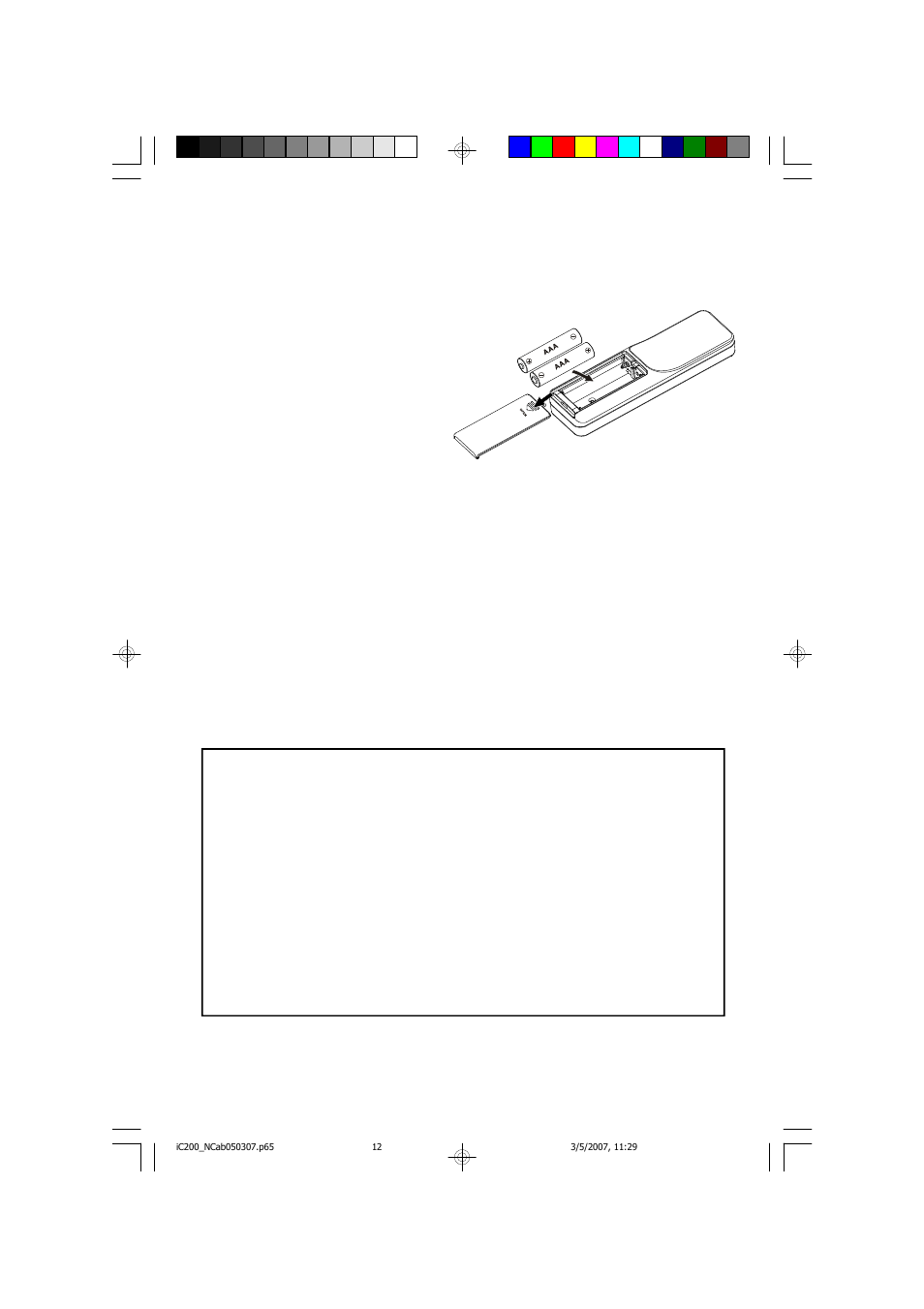 Installing the remote control batteries | Emerson Radio iC200BK User Manual | Page 13 / 48