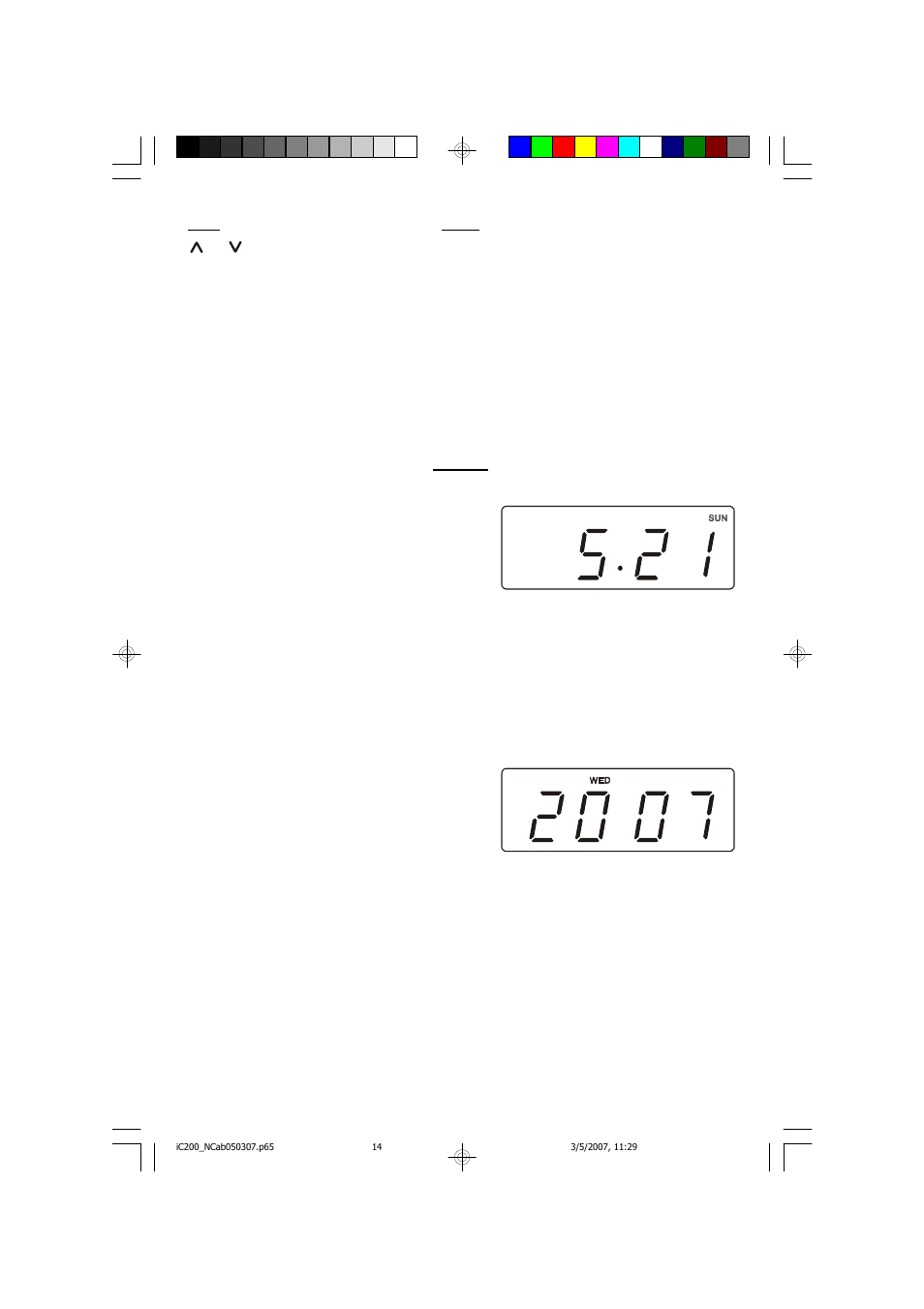 Date display, Year display | Emerson Radio iC200BK User Manual | Page 15 / 48