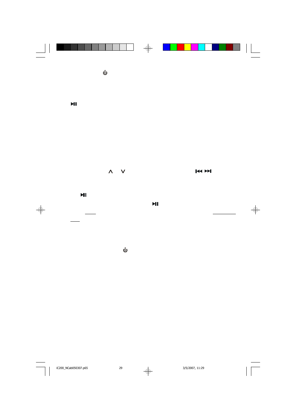 Play/pause | Emerson Radio iC200BK User Manual | Page 30 / 48