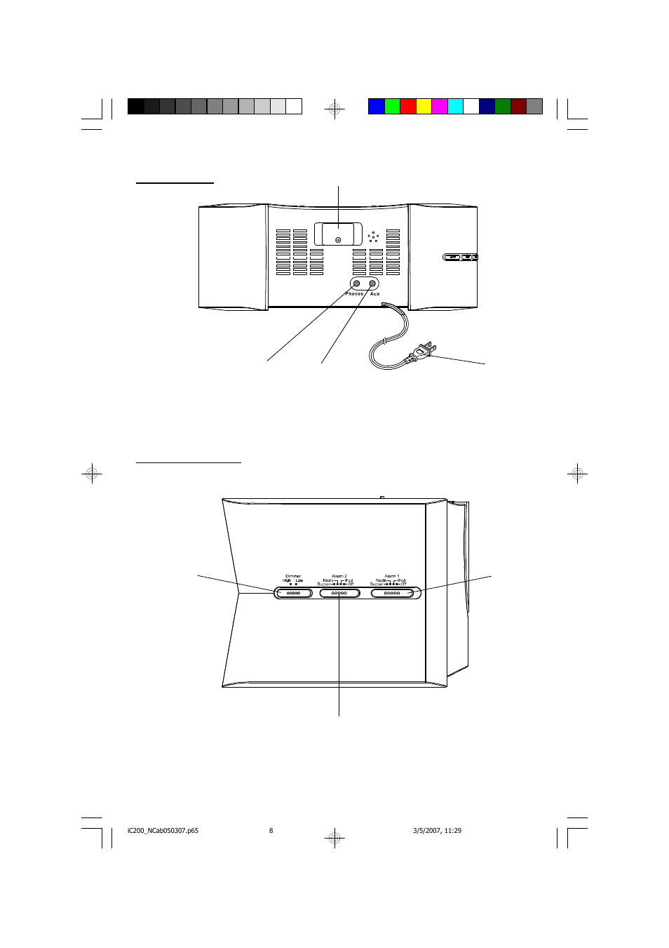 Back panel left side panel | Emerson Radio iC200BK User Manual | Page 9 / 48