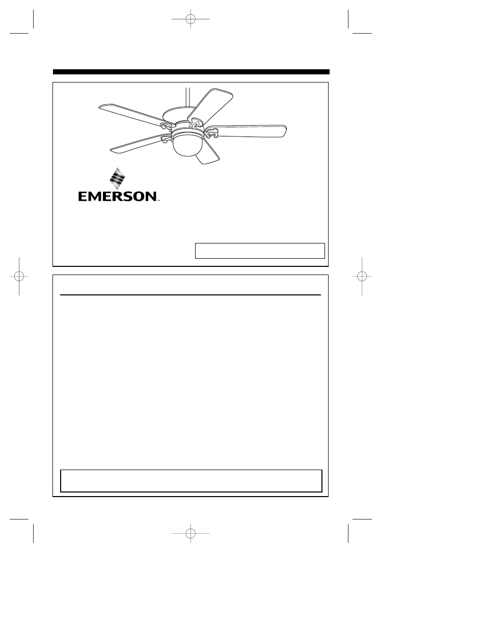 Emerson CF720ORB00 User Manual | 16 pages