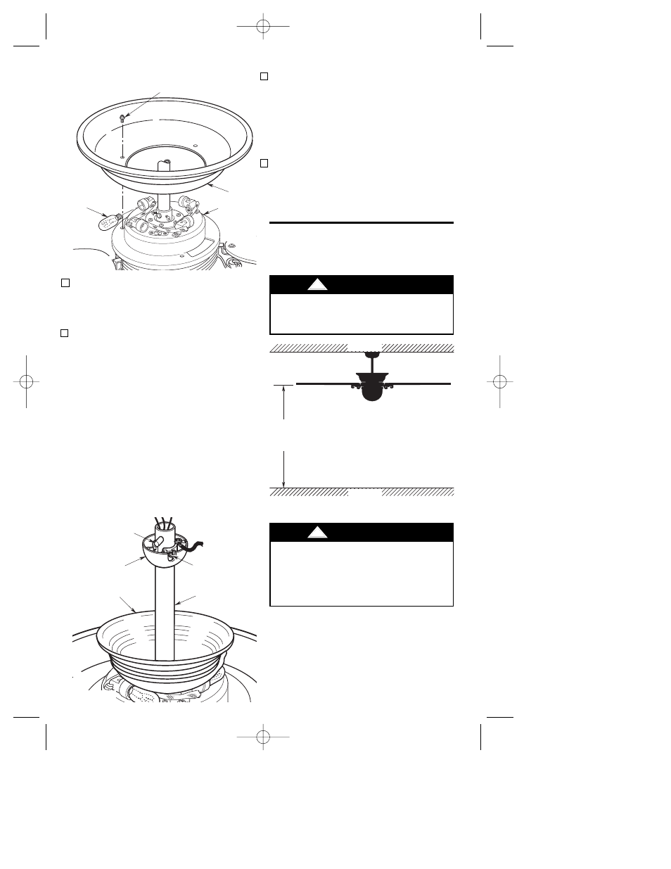 How to hang your ceiling fan, Warning | Emerson CF720ORB00 User Manual | Page 7 / 16