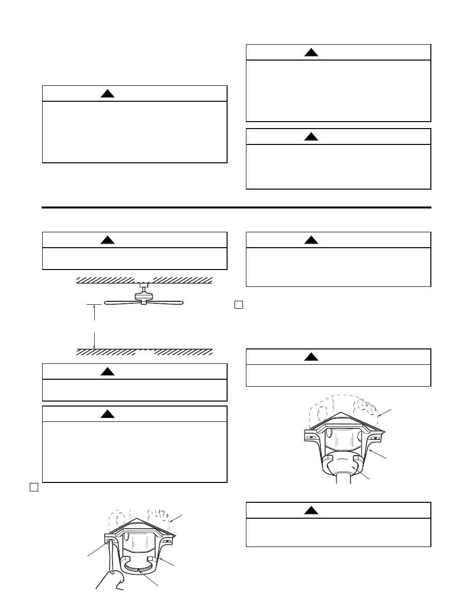 Electrical requirements, How to hang your ceiling fan, Warning | Emerson CF704PB02 User Manual | Page 5 / 8