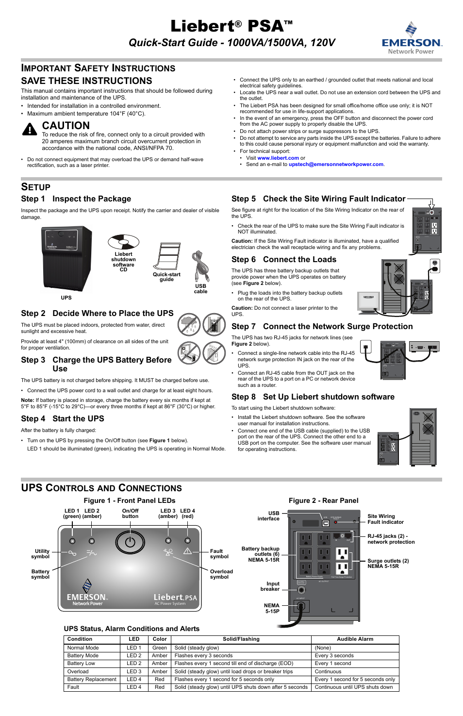 Emerson 1500VA User Manual | 2 pages