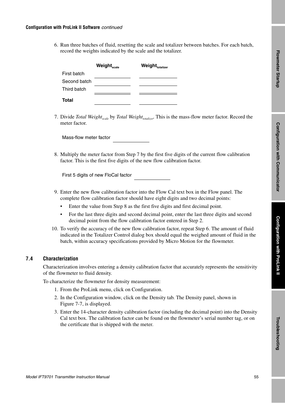 4 characterization, Characterization | Emerson IFT9701 User Manual | Page 63 / 90