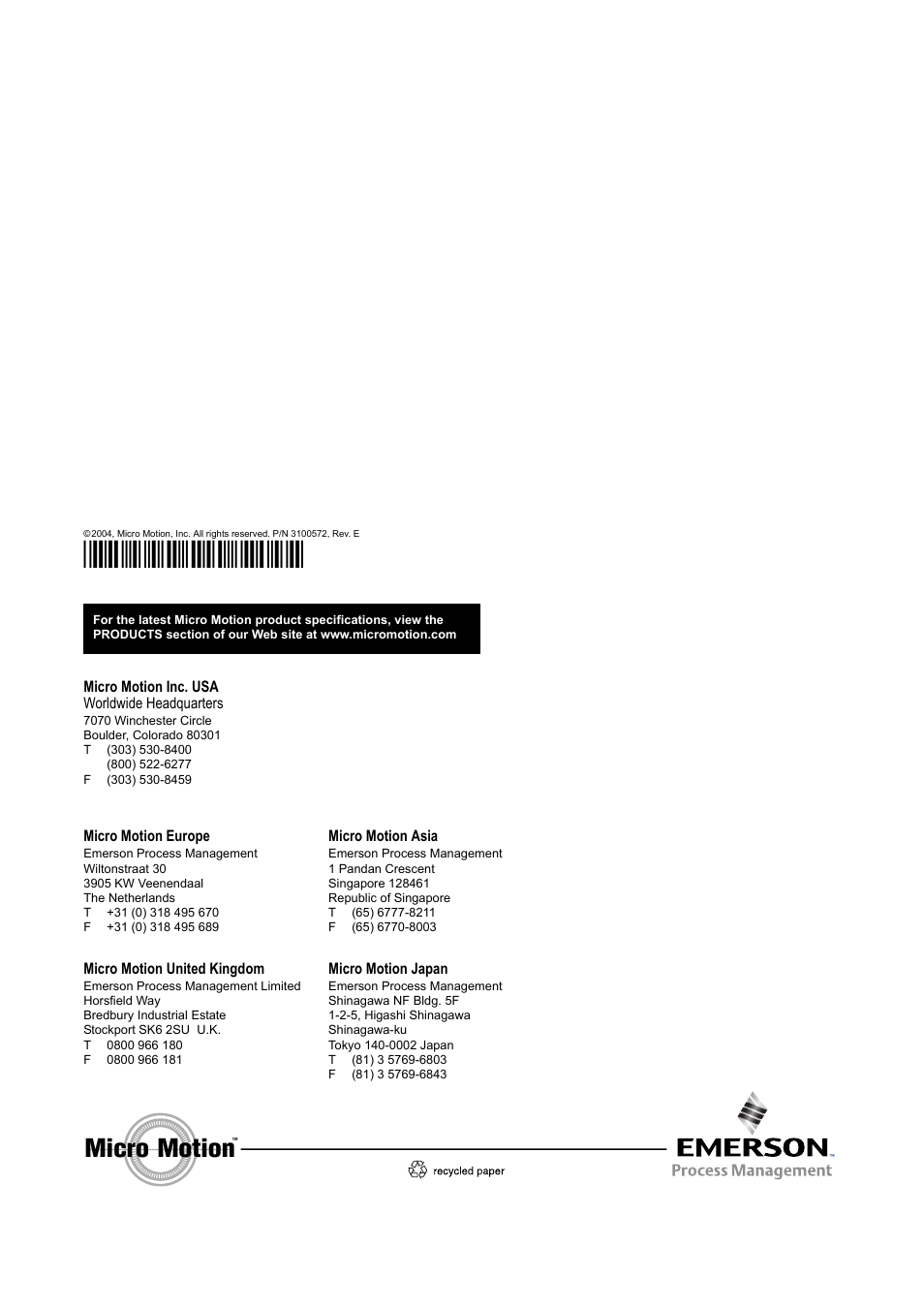 Micro motion | Emerson IFT9701 User Manual | Page 90 / 90