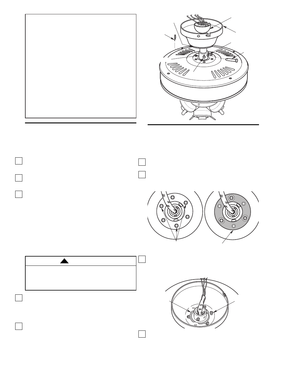 Installing the hanger ball/downrod assembly | Emerson CF711AW01 User Manual | Page 4 / 12