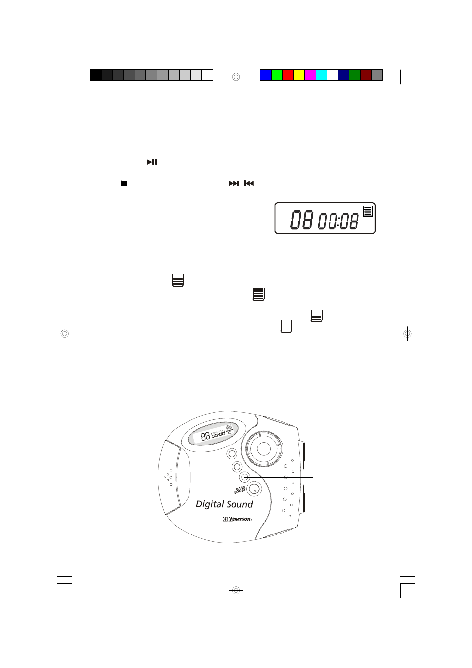 Hold switch, Anti-skip protection (asp), Hold switch asp button | Emerson HD7003 User Manual | Page 13 / 20