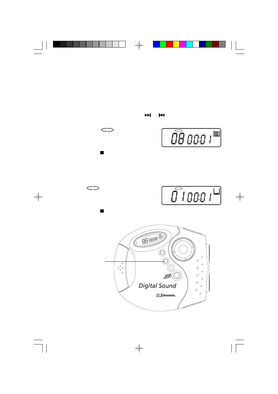 Special playback modes, Repeat playback, 1 track repeat | All tracks repeat | Emerson HD7003 User Manual | Page 14 / 20