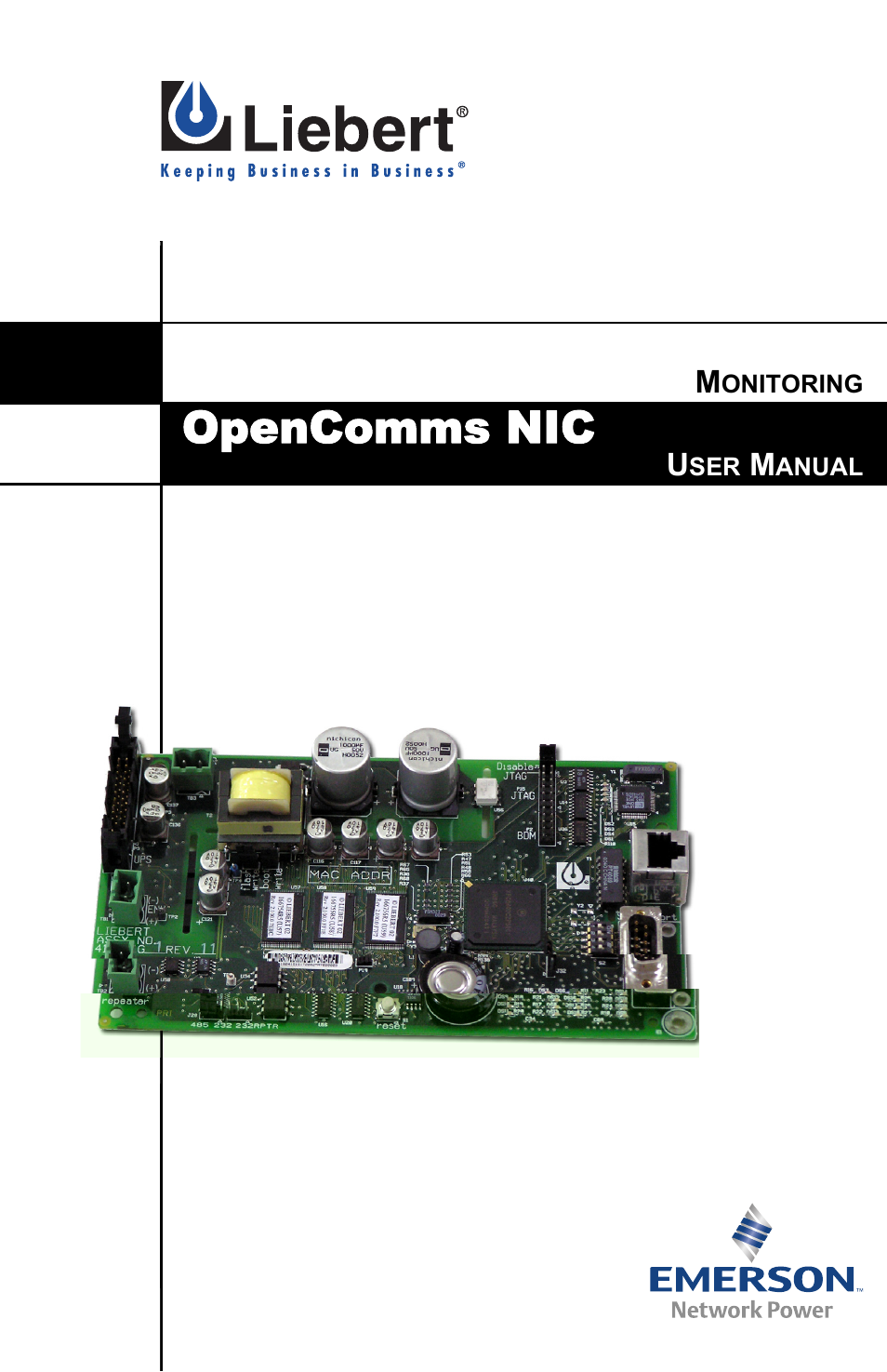 Emerson MONITORING OpenComms User Manual | 56 pages