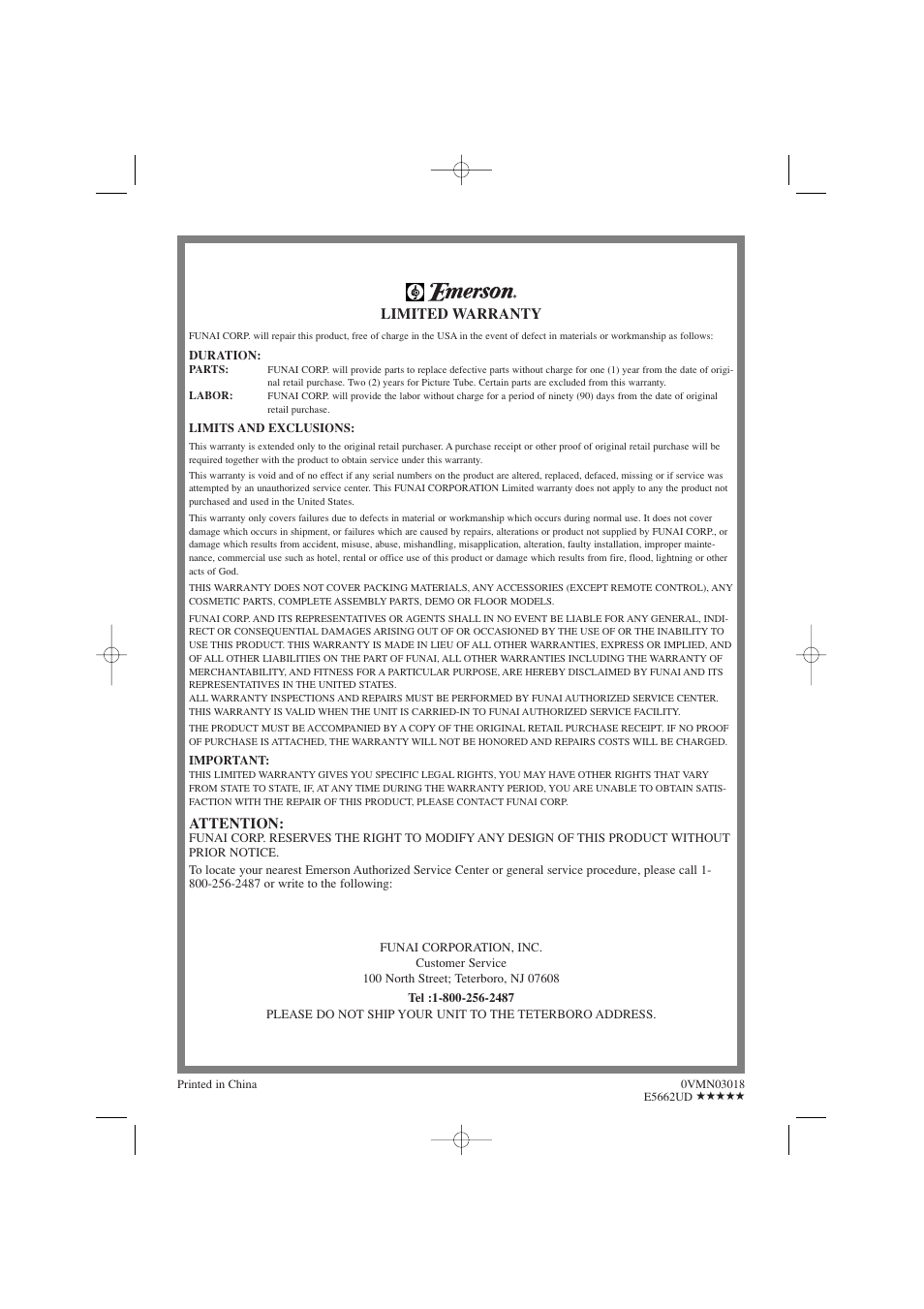 Emerson EWD7002 User Manual | Page 36 / 36