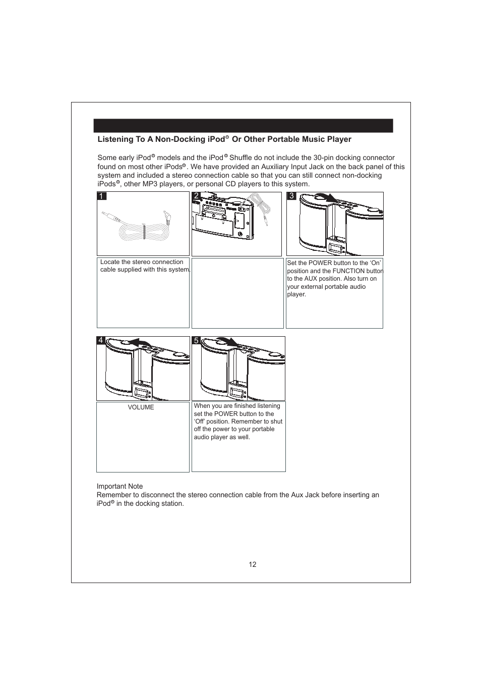 Operating instructions(continued) | Emerson Radio iP100 User Manual | Page 13 / 18