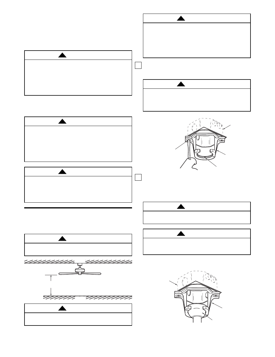 Electrical requirements, How to hang your ceiling fan, Warning | Emerson CF3900OB01 User Manual | Page 7 / 12