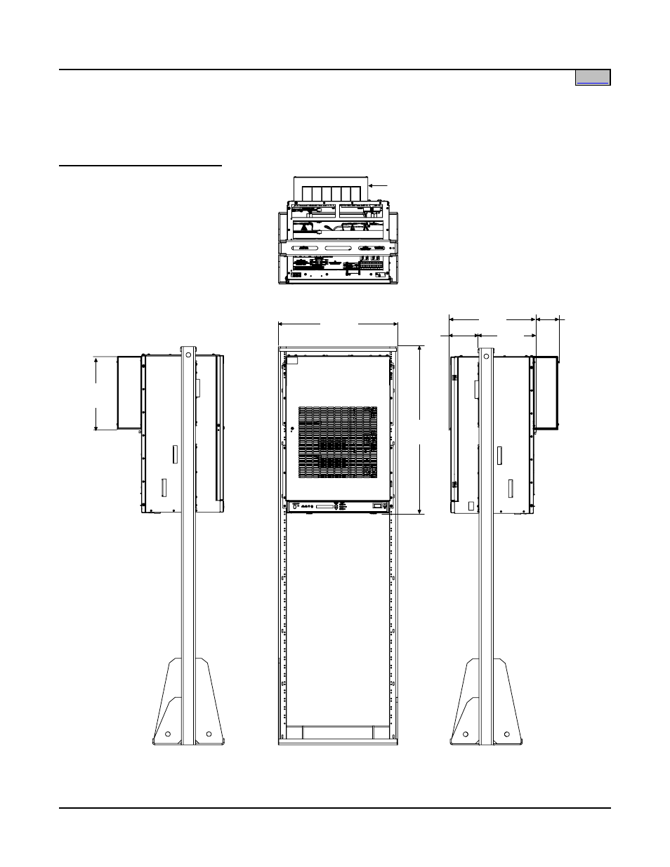 Physical size information, Overall dimensions, List 24 (four bus row cabinet) | Overall, Dimensions illustrations, Physical size, Information, Physical size information overall dimensions | Emerson SAG581126000 User Manual | Page 109 / 123