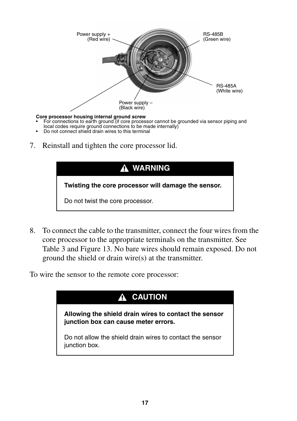 Caution | Emerson TRANSMITTER 3350 User Manual | Page 18 / 24