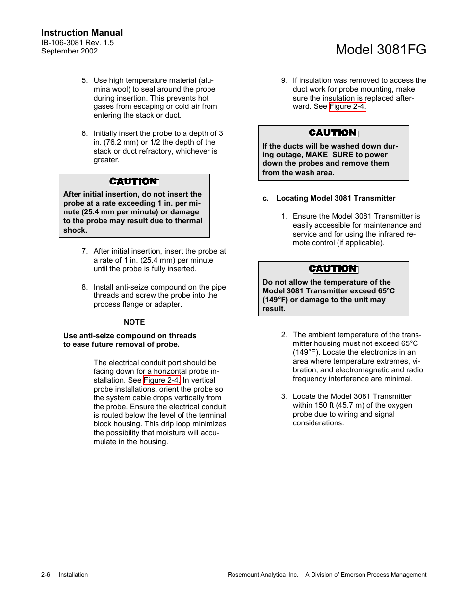 Model 3081fg | Emerson 3081FG User Manual | Page 24 / 78