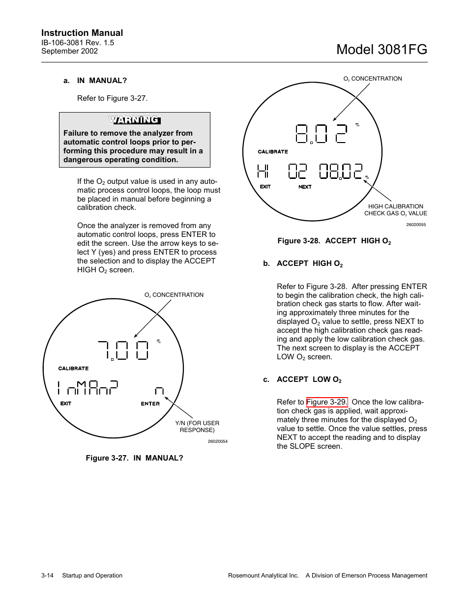 Model 3081fg, Instruction manual | Emerson 3081FG User Manual | Page 44 / 78