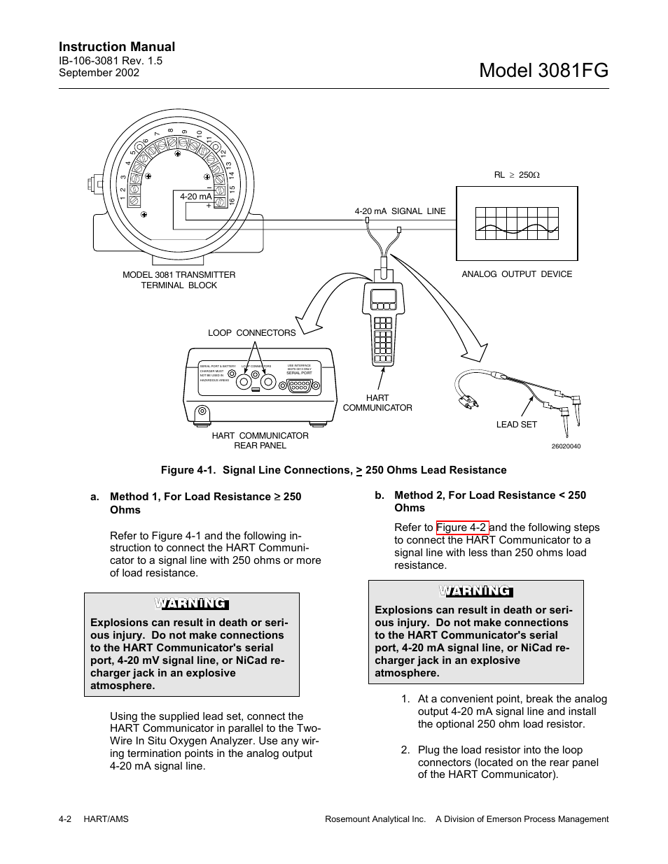 Model 3081fg, Instruction manual | Emerson 3081FG User Manual | Page 48 / 78
