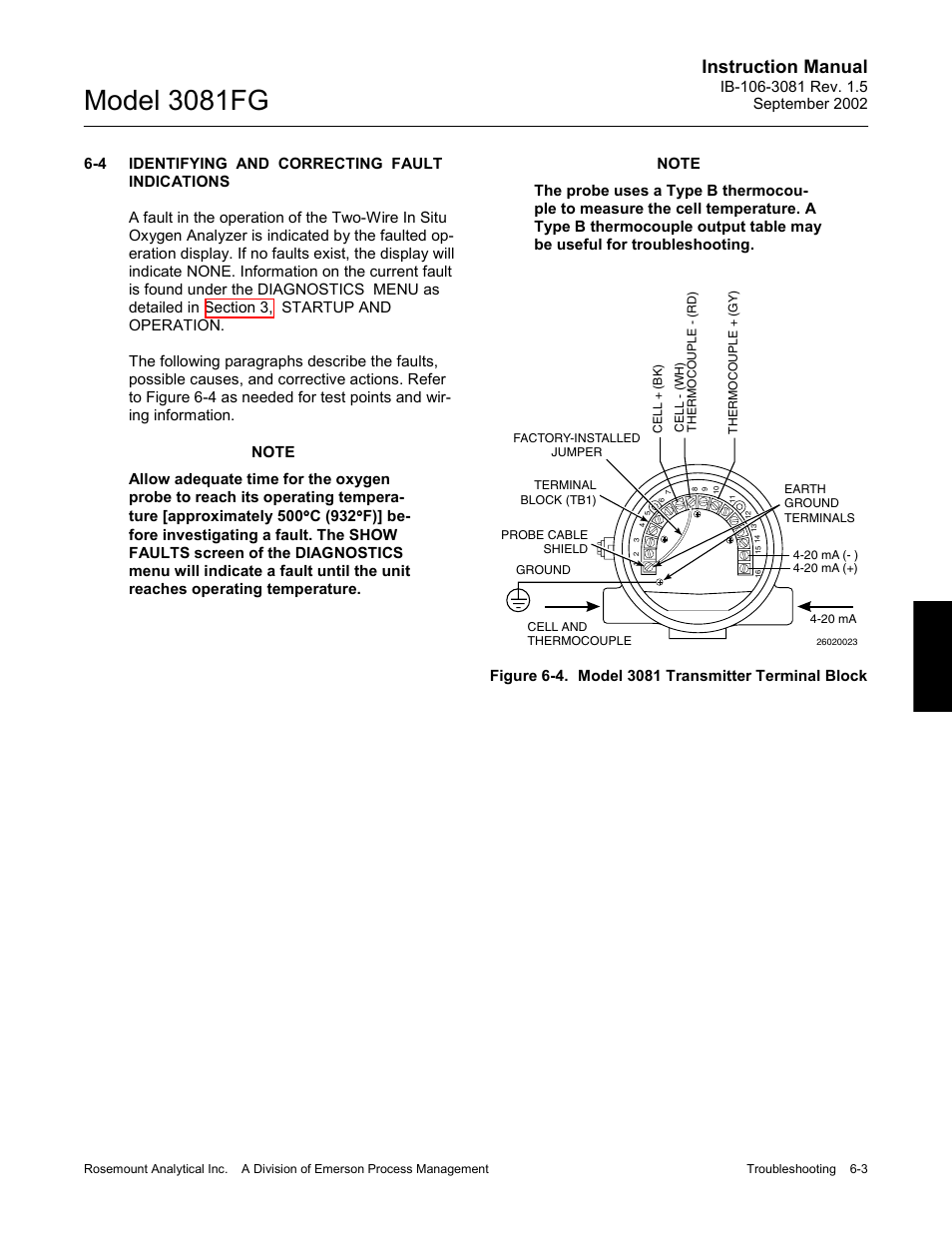 Identifying and correcting fault indications, Identifying and correcting fault indications -3, Model 3081fg | Instruction manual | Emerson 3081FG User Manual | Page 61 / 78