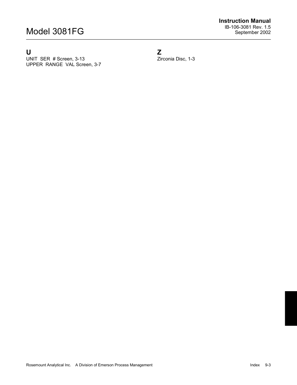 Model 3081fg | Emerson 3081FG User Manual | Page 73 / 78
