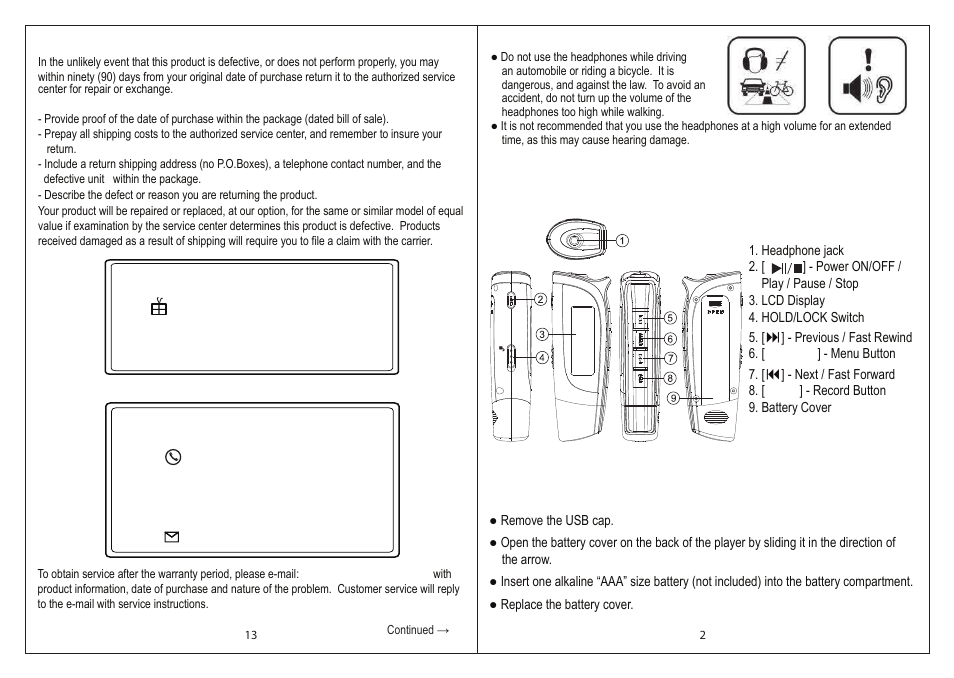Location of controls, Limited warranty | Emerson EMP385-2 User Manual | Page 3 / 8