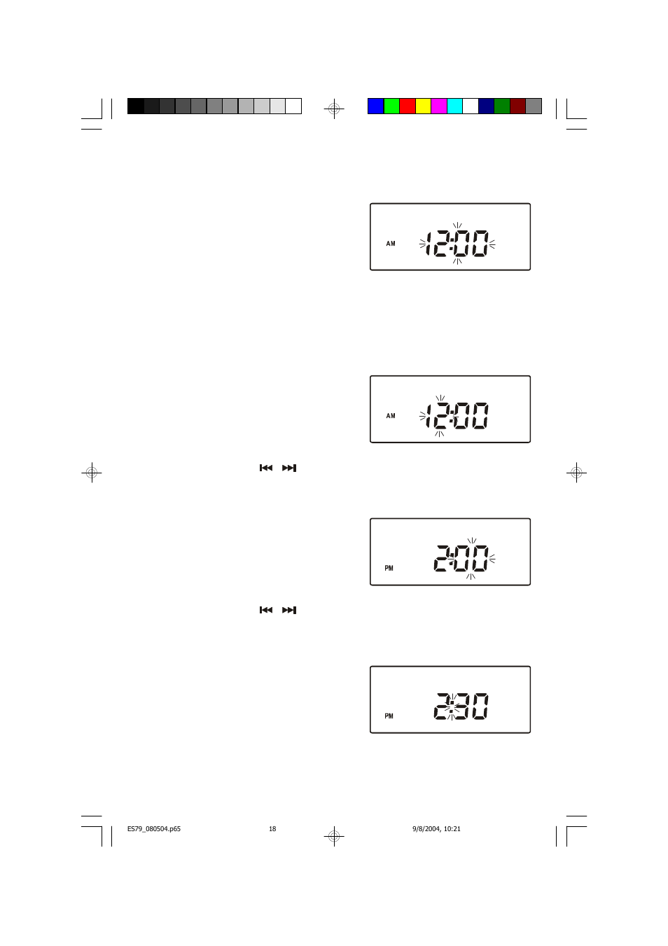 Setting the clock | Emerson Radio ES79 User Manual | Page 19 / 42