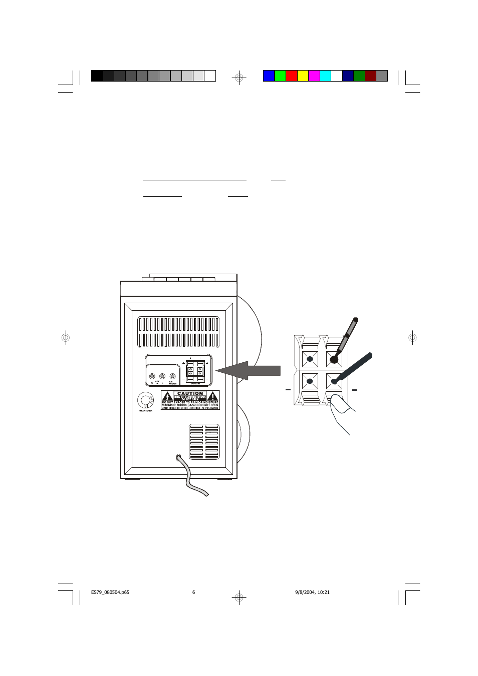 Connecting the speakers | Emerson Radio ES79 User Manual | Page 7 / 42