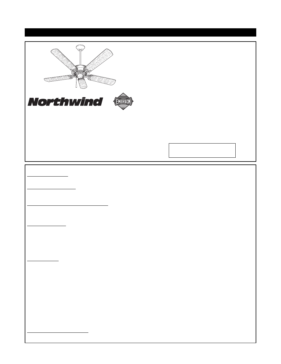 Emerson CF755DB04 User Manual | 10 pages