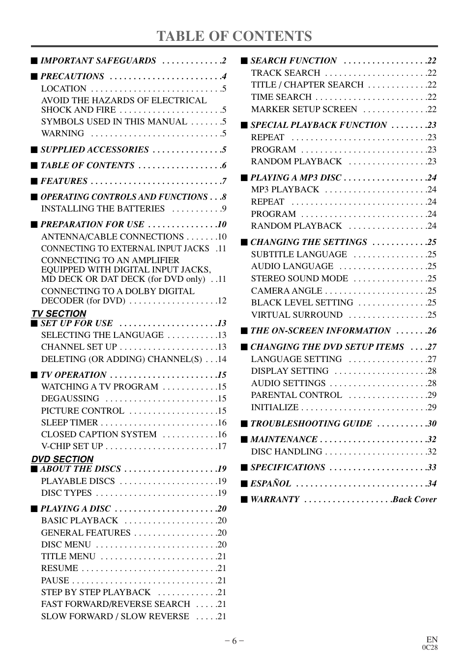 Emerson EWC13D4 User Manual | Page 6 / 40