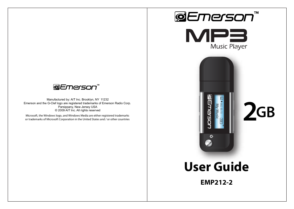 Emerson EMP212-2 User Manual | 8 pages