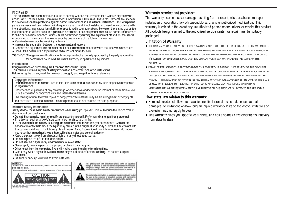 Emerson EMP212-2 User Manual | Page 2 / 8