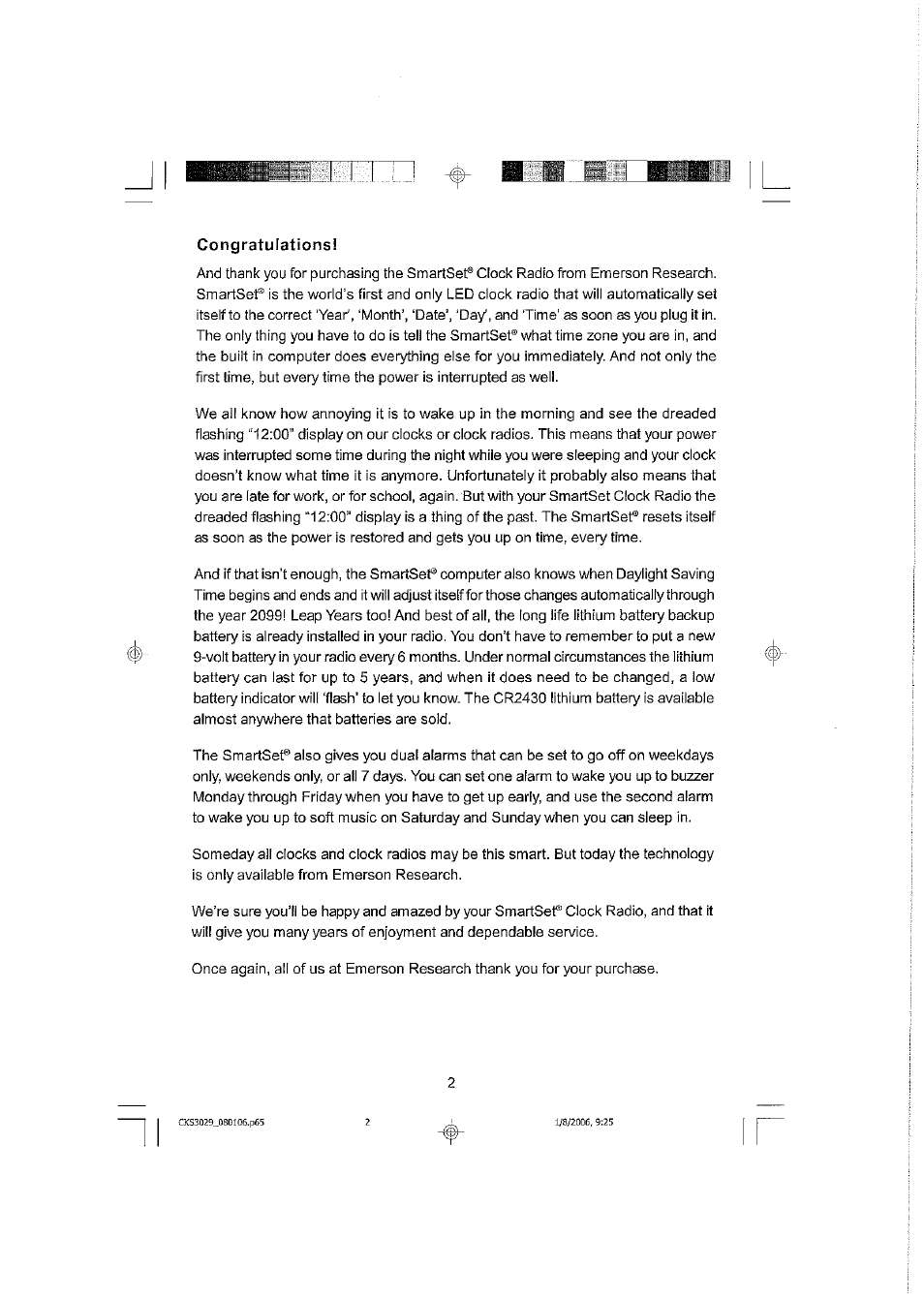 Emerson SMARTSET CKS3029C User Manual | Page 3 / 23