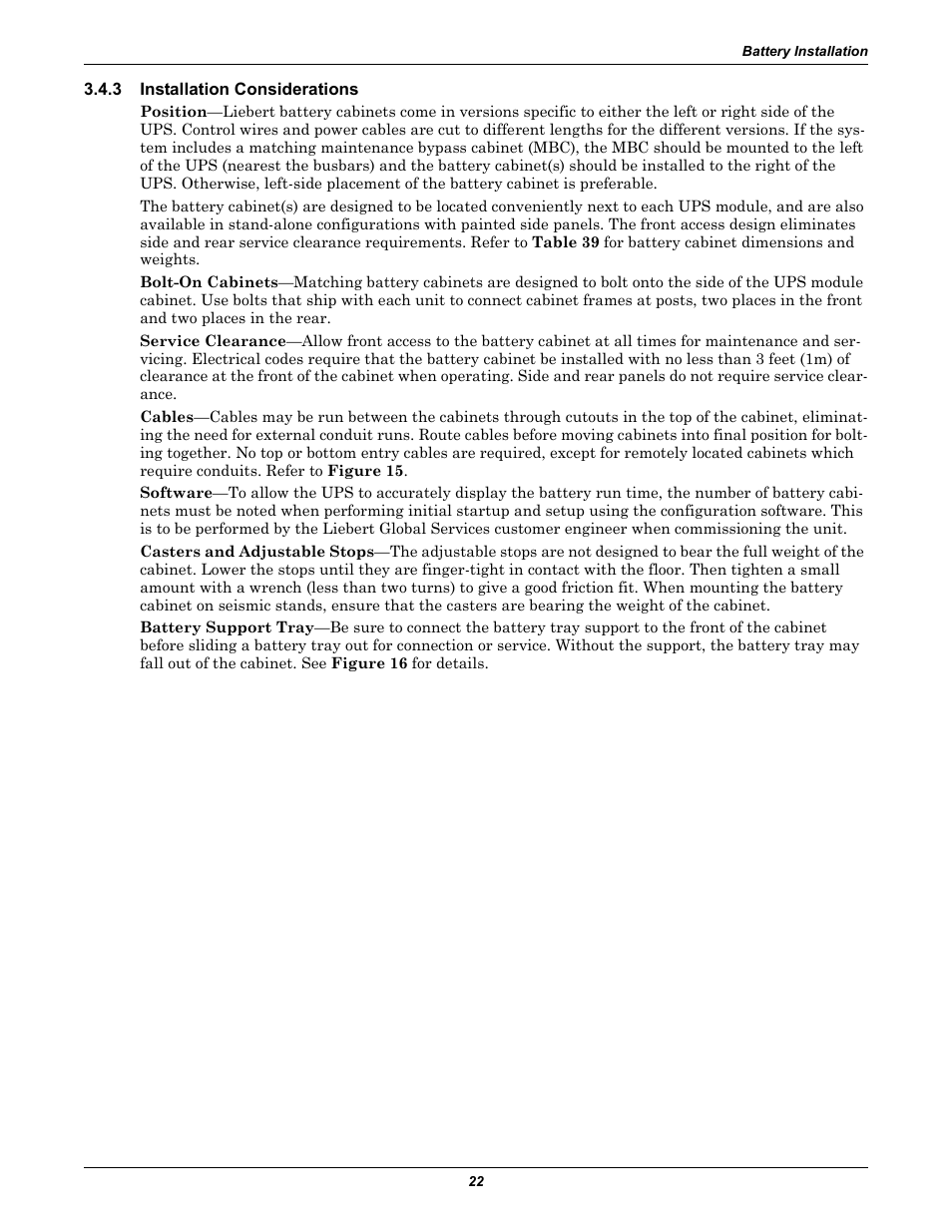 3 installation considerations, Installation considerations | Emerson Liebert NX 10-30kVA User Manual | Page 30 / 112