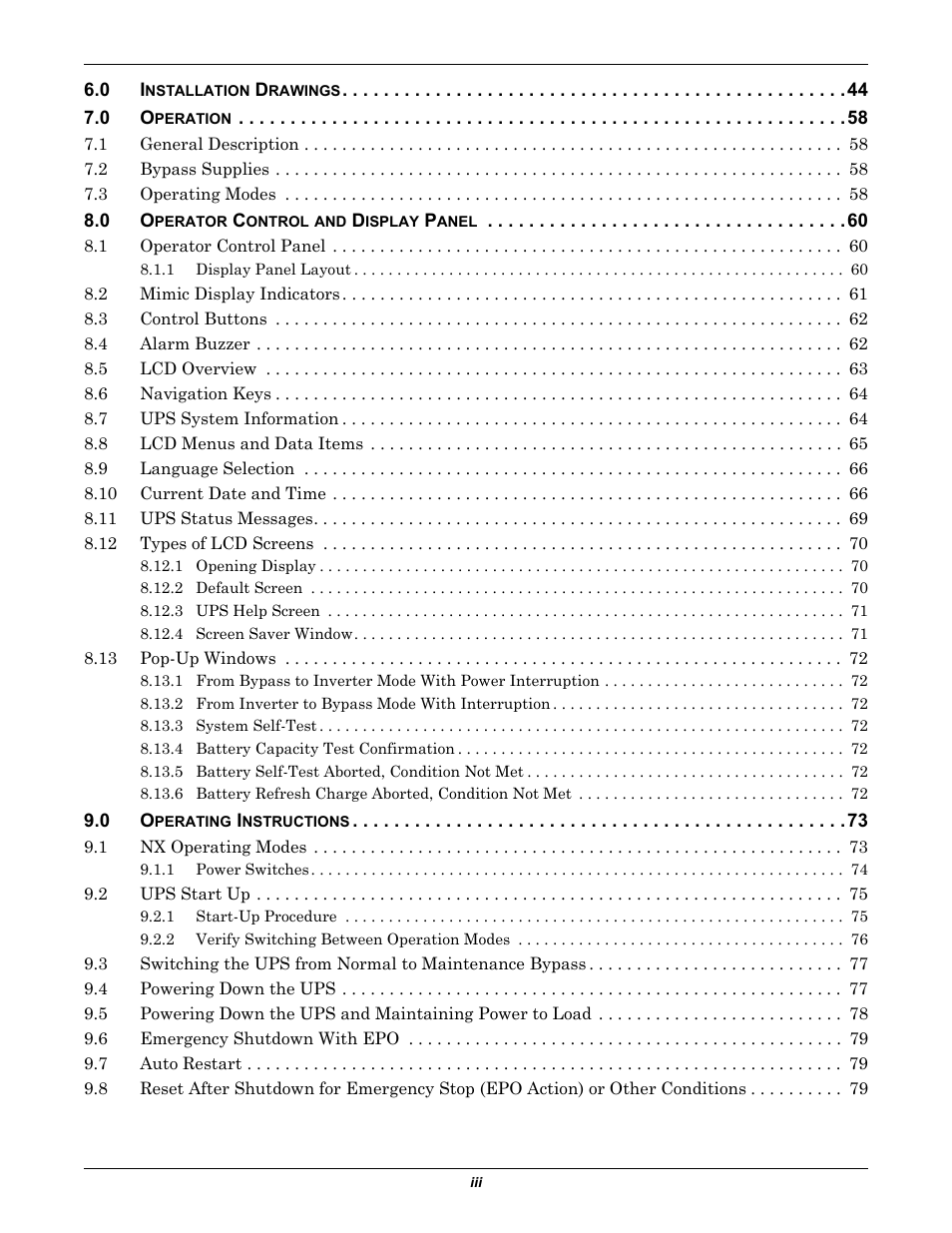 Emerson Liebert NX 10-30kVA User Manual | Page 5 / 112