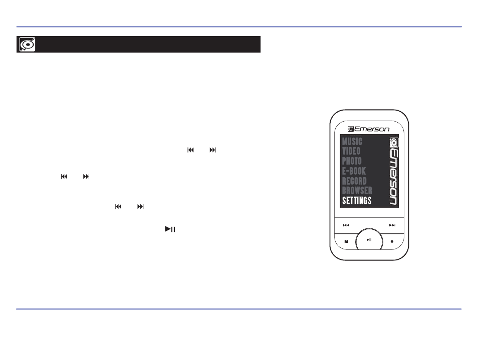 Settings | Emerson EMP413-2 User Manual | Page 24 / 31