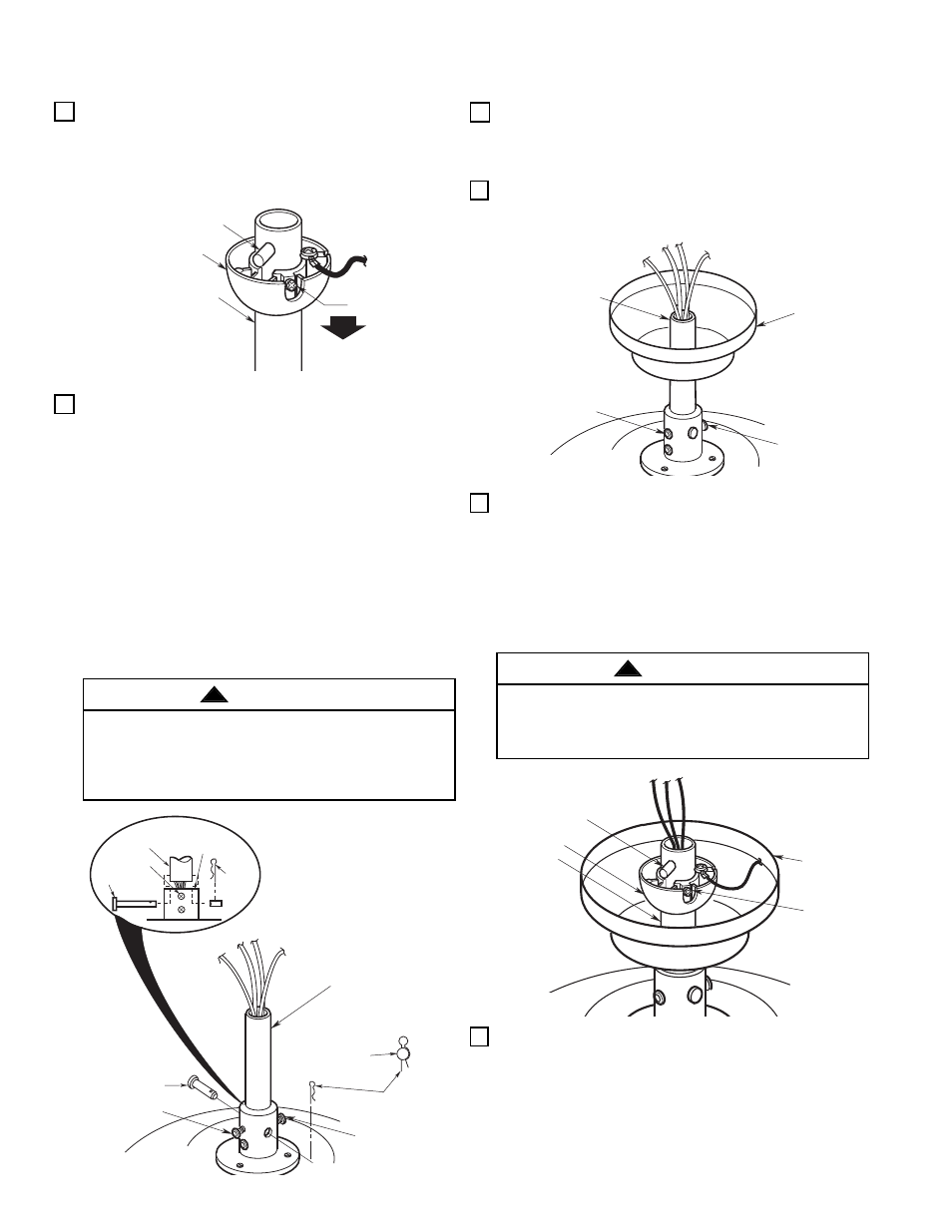 How to put your ceiling fan together, Warning | Emerson CF654WW00 User Manual | Page 4 / 12