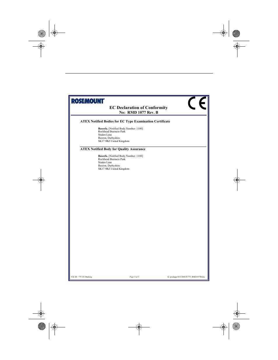 Smart wireless thum adapter, Ec declaration of conformity | Emerson 00825-0100-4075 User Manual | Page 27 / 28
