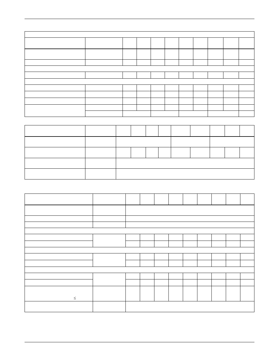 Table 34 efficiency, ac/ac, Table 35 mechanical characteristics, Table 36 rectifier ac input (mains) | Table 33, Efficiency, ac/ac, Table 34, Mechanical characteristics, Table 35, Rectifier ac input (mains) | Emerson Liebert NX 50 and 60 Hz User Manual | Page 128 / 132