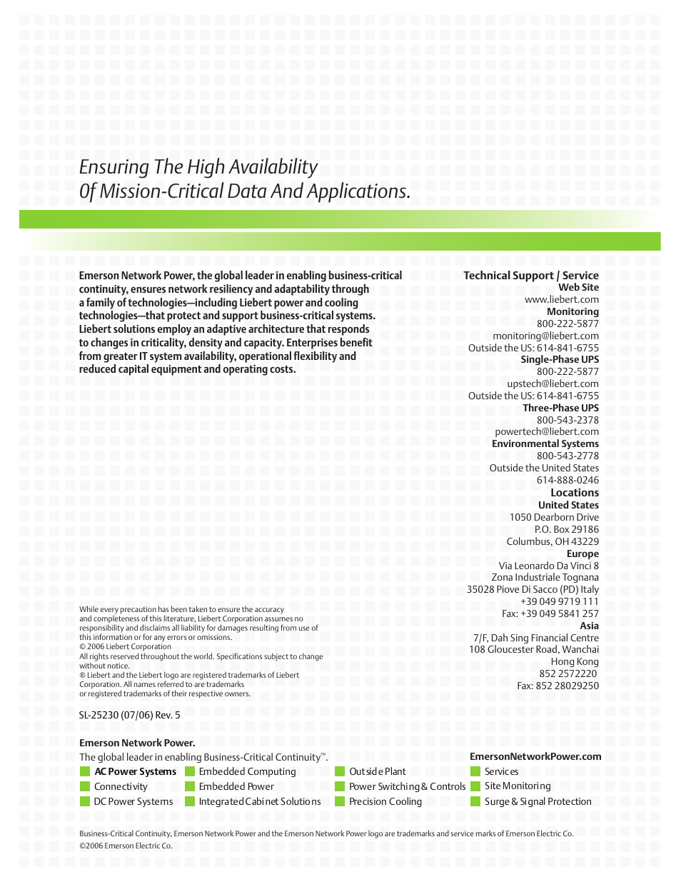 Emerson Liebert NX 50 and 60 Hz User Manual | Page 132 / 132