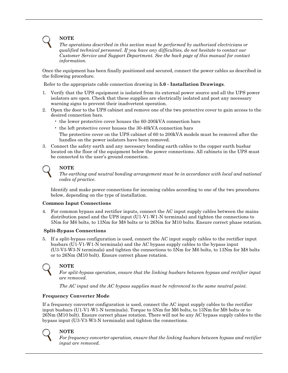 1 cable termination, Cable termination | Emerson Liebert NX 50 and 60 Hz User Manual | Page 21 / 132