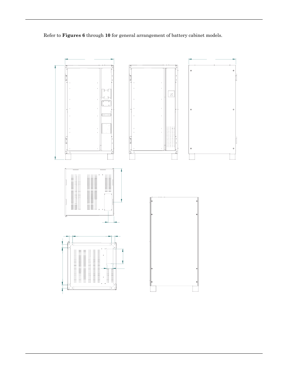 8 general arrangement drawings, General arrangement drawings, Figure 6 | Emerson Liebert NX 50 and 60 Hz User Manual | Page 33 / 132