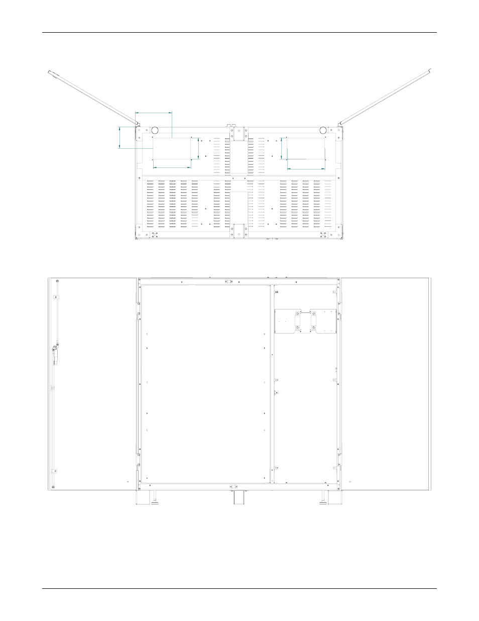 Figure 9, Bottom view front view | Emerson Liebert NX 50 and 60 Hz User Manual | Page 36 / 132