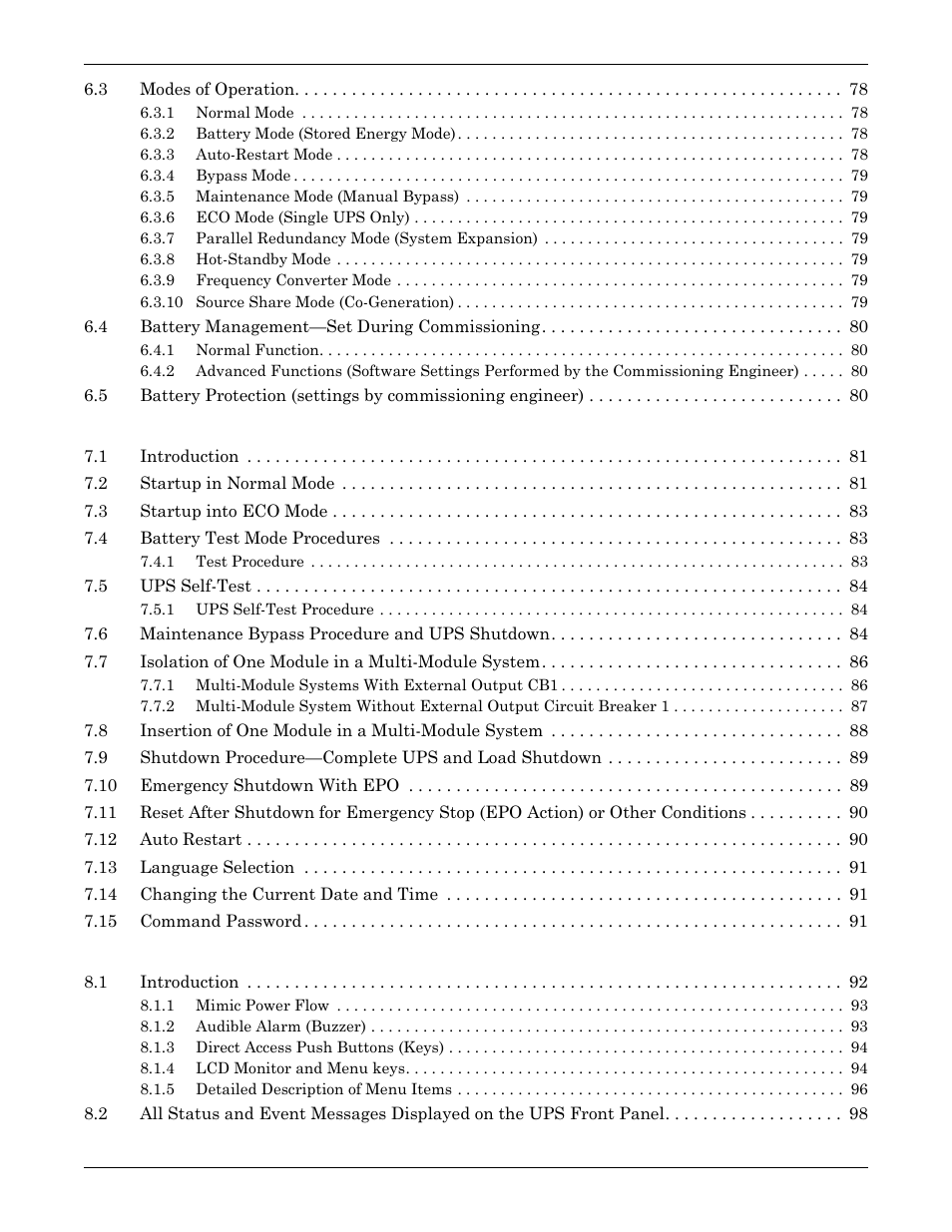 Emerson Liebert NX 50 and 60 Hz User Manual | Page 5 / 132