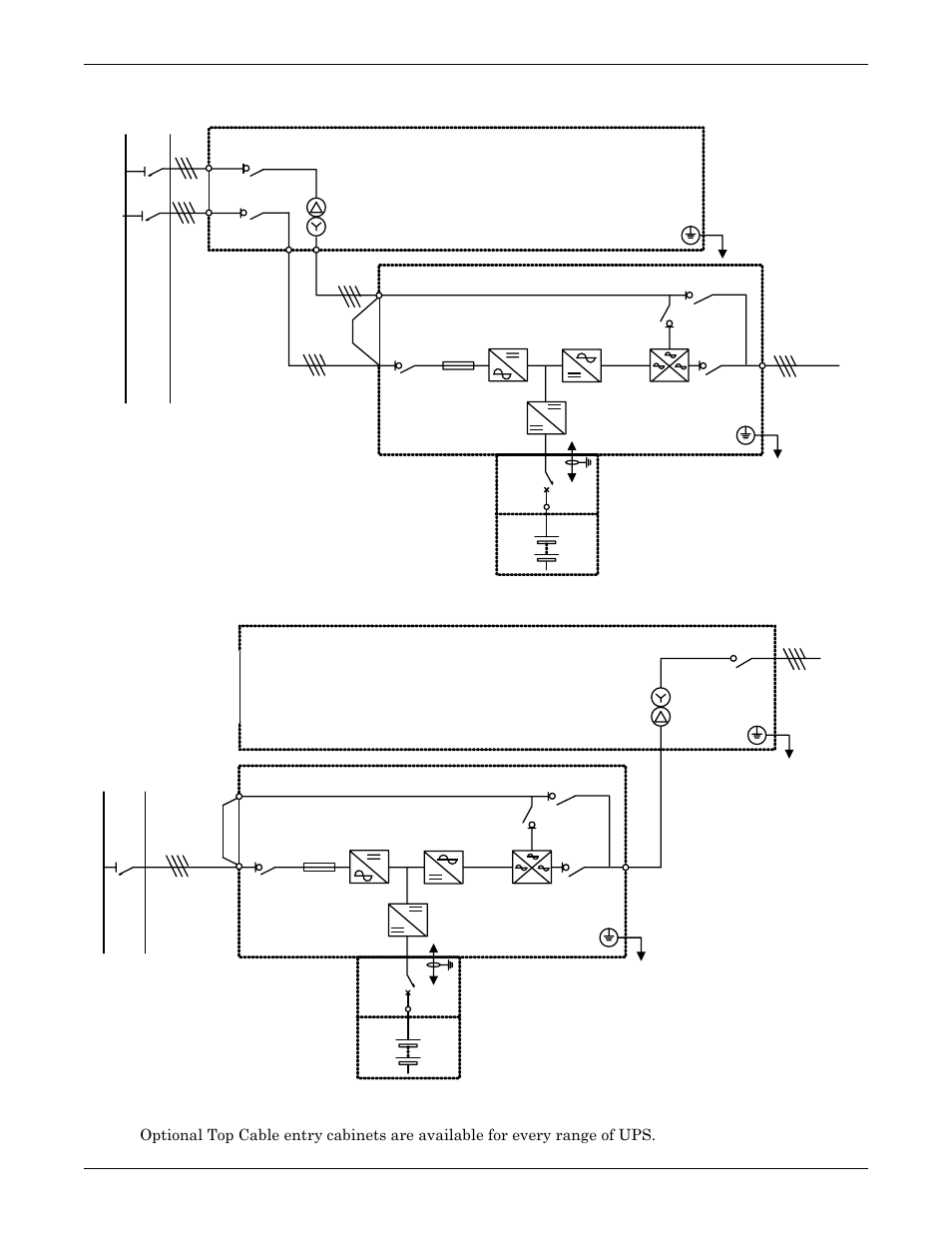 4 top cable entry option, Top cable entry option | Emerson Liebert NX 50 and 60 Hz User Manual | Page 66 / 132