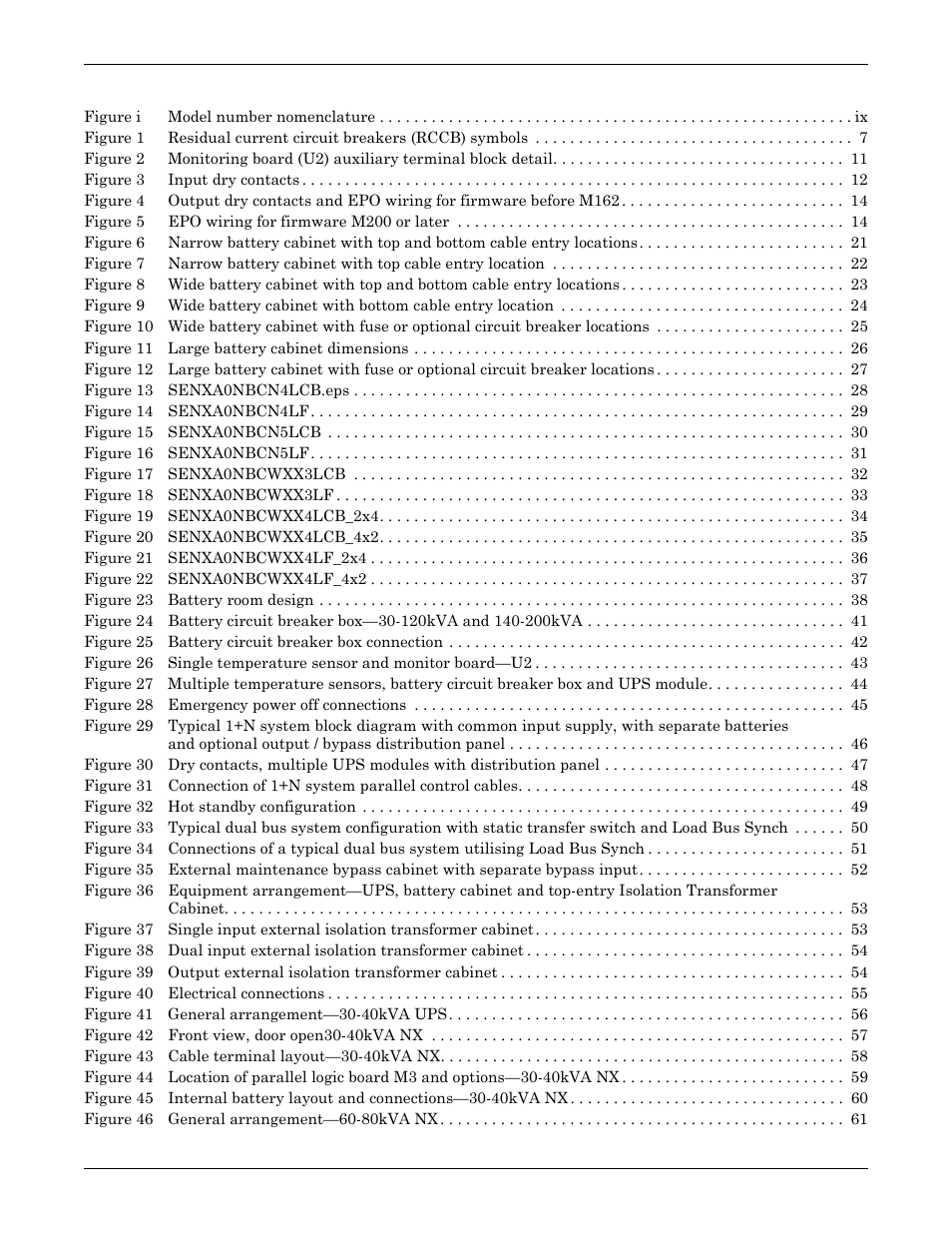 Figures | Emerson Liebert NX 50 and 60 Hz User Manual | Page 7 / 132