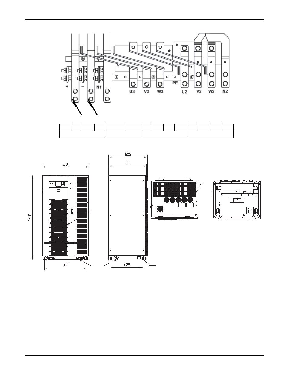 Figure 52 cable terminal layout-100-120kva nx, Figure 53 general arrangement-140-200kva nx | Emerson Liebert NX 50 and 60 Hz User Manual | Page 78 / 132