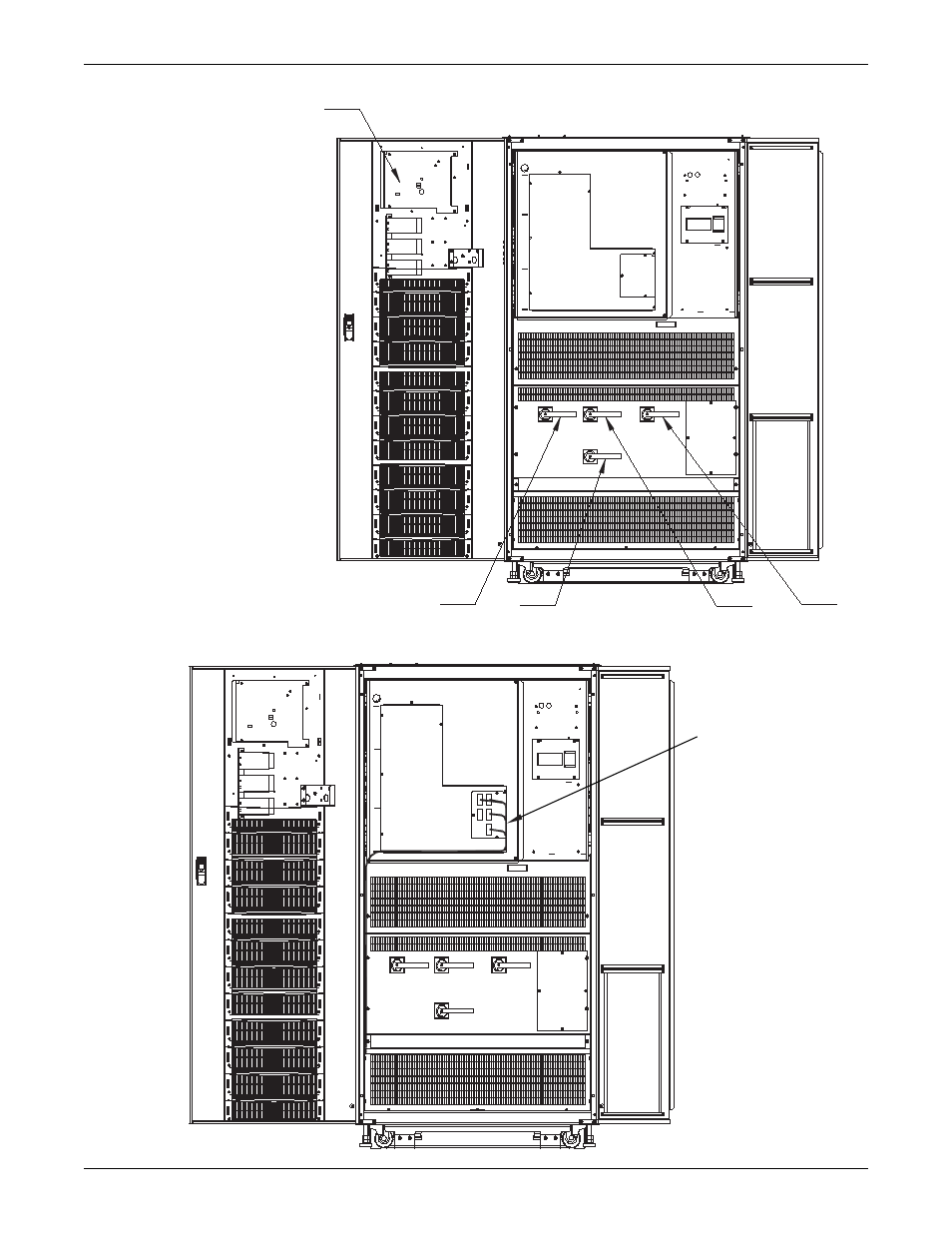 Figure 54 front view, door open-140-200kva nx | Emerson Liebert NX 50 and 60 Hz User Manual | Page 79 / 132