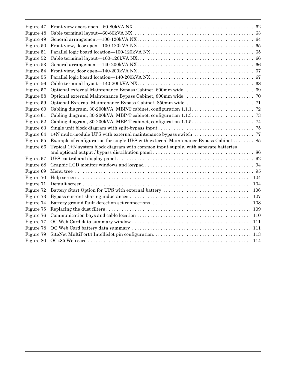 Emerson Liebert NX 50 and 60 Hz User Manual | Page 8 / 132