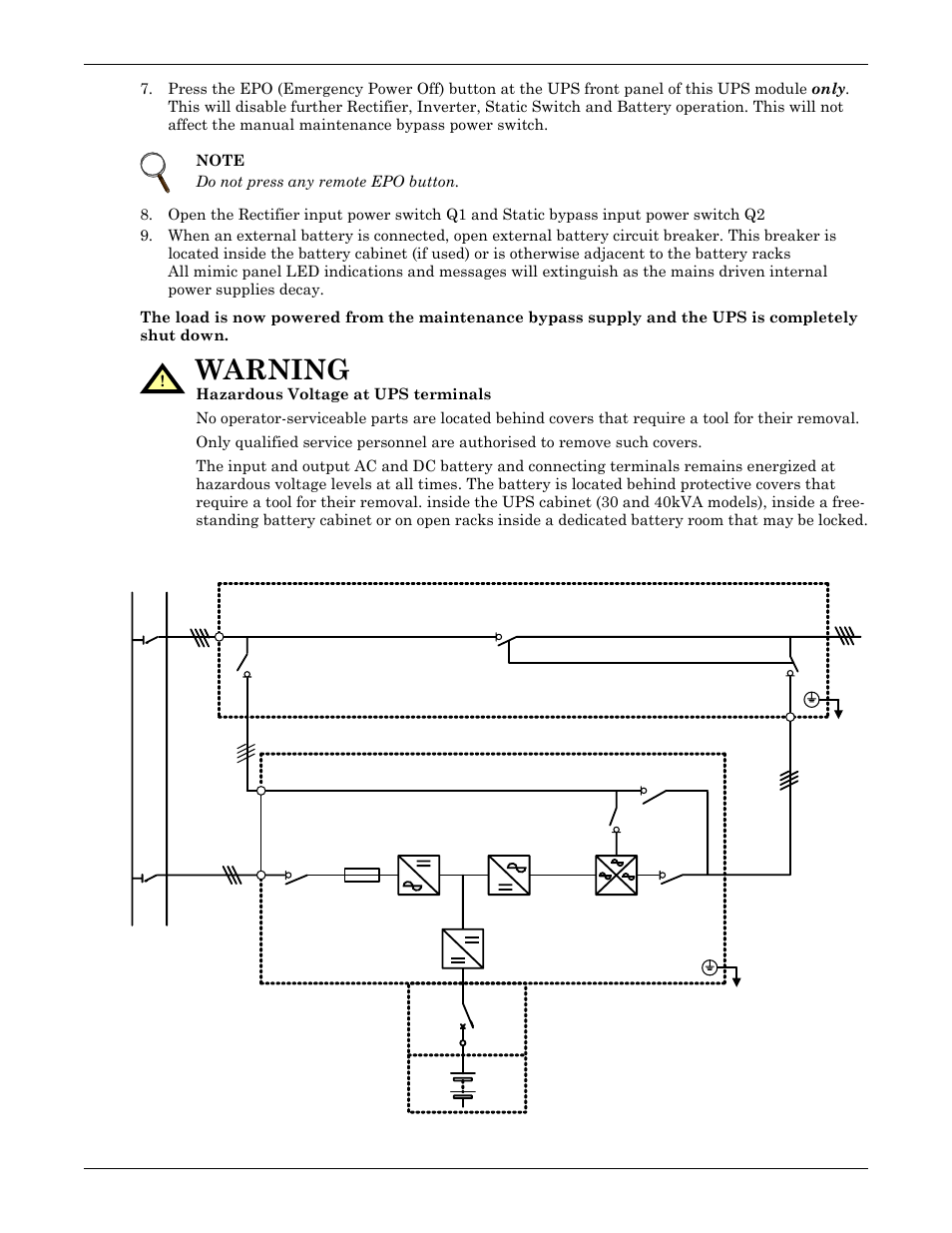 Warning | Emerson Liebert NX 50 and 60 Hz User Manual | Page 97 / 132